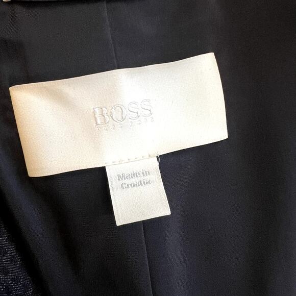 BOSS Jukani Check Wool Suit Blazer Jacket Professional Size 10 - Picture 5 of 8